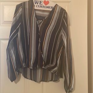 Dark blue liger blue and old blouse